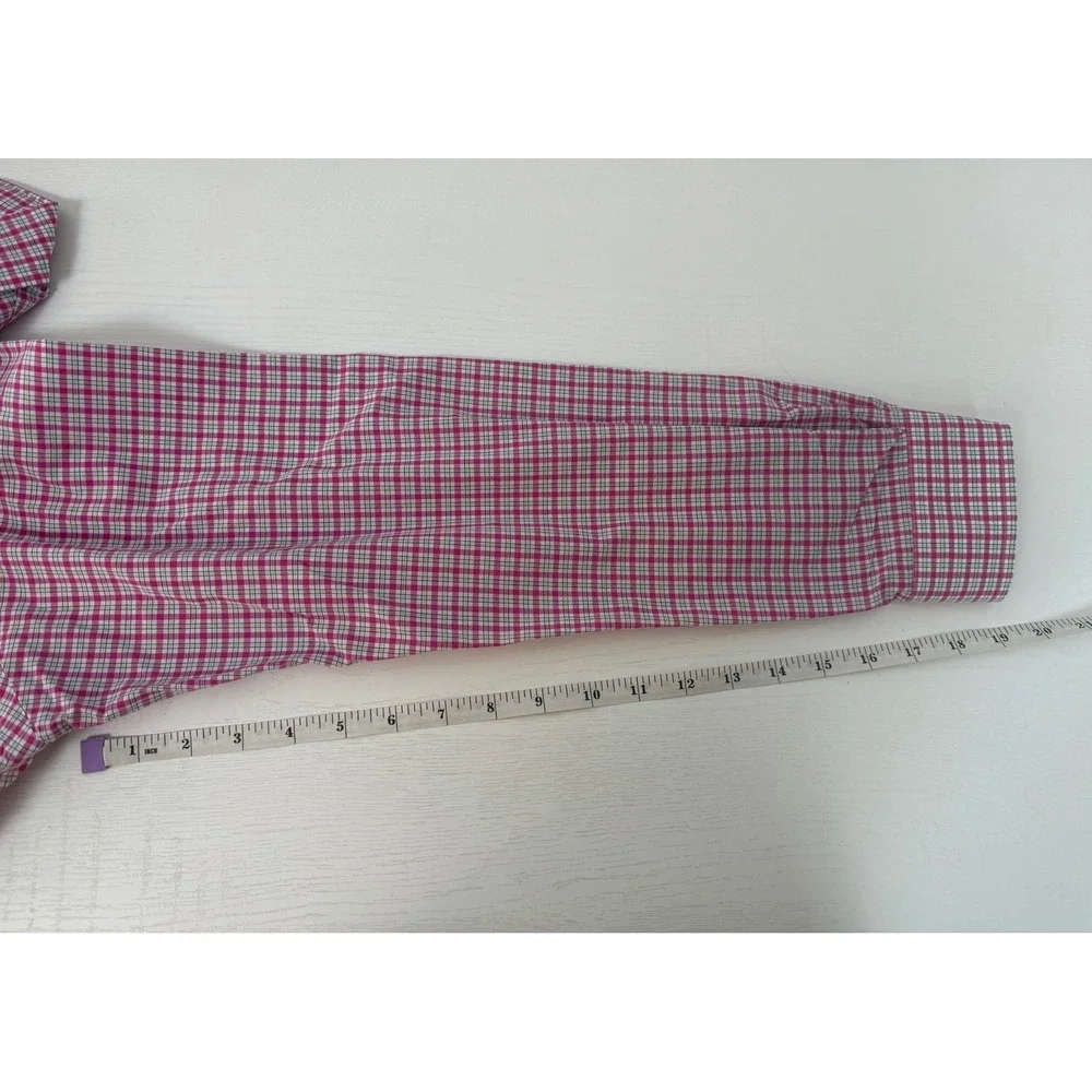 READ Ralph Lauren Mens Pony Pink Plaid Button Down‎ Shirt Long Sleeve Top M